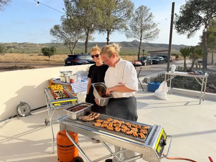 Me at a bbq on location